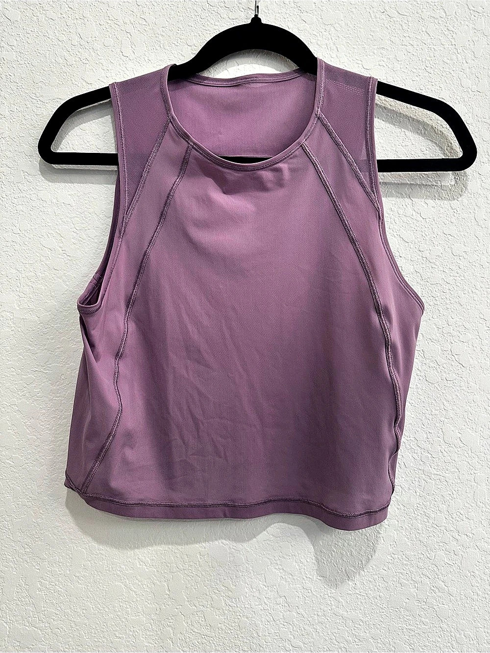 Lululemon Sculpt Cropped Tank Top Purple Athletic Tank